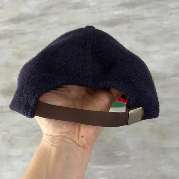 Vintage Coca Cola Adjustable Hat Wool Leather - Picture 3 of 6